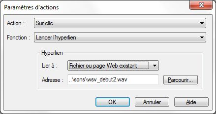 Fonction Lancer l'hyperlien