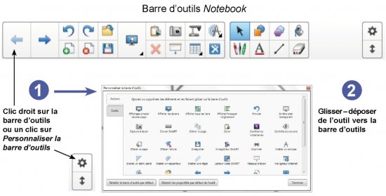 Personnaliser la barre d'outils SMART Notebook
